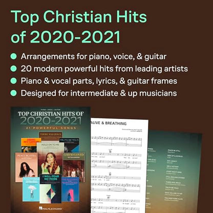 Top Christian Hits of 2020-2021 | Piano/Vocal/Guitar Sheet Music Book for Worship Musicians and Contemporary Christian Music Study | 21 Arrangements for Church Services and Performance Preparation