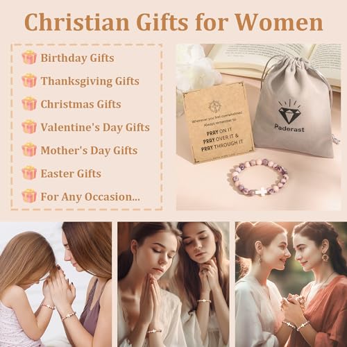 Christian Grandparents - Day Gifts for Women, Religious Cross Bracelet - color: Pray on it