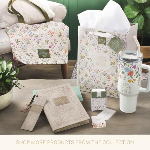 Christian Art Gifts Faux Leather Bookmark for Women: Grace is Sufficient - color: Creamy Taupe Floral/Grace is Sufficient
