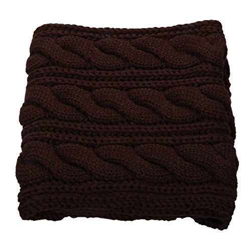 NEOSAN Womens Thick Ribbed Knit Winter Infinity Circle Loop Scarf - color: Twist Dark Chocolate