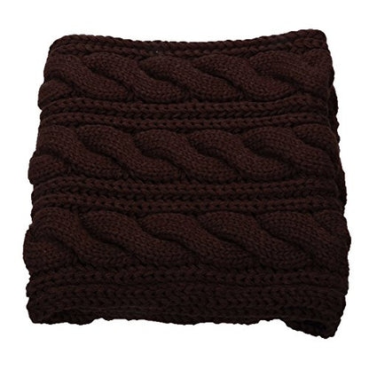 NEOSAN Womens Thick Ribbed Knit Winter Infinity Circle Loop Scarf - color: Twist Dark Chocolate