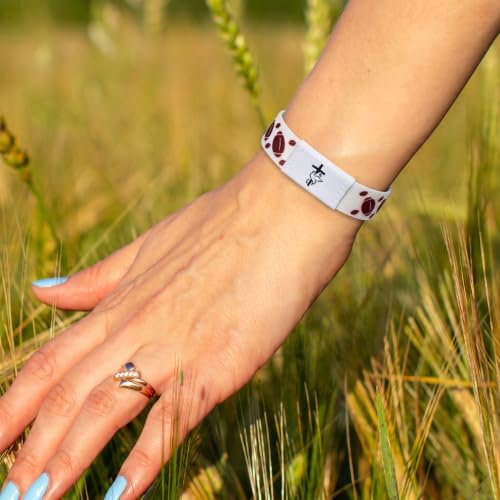 EYxsaxenk Colorful Religious Scripture Daily Bible Verse NFC Bracelets Set - color: Football