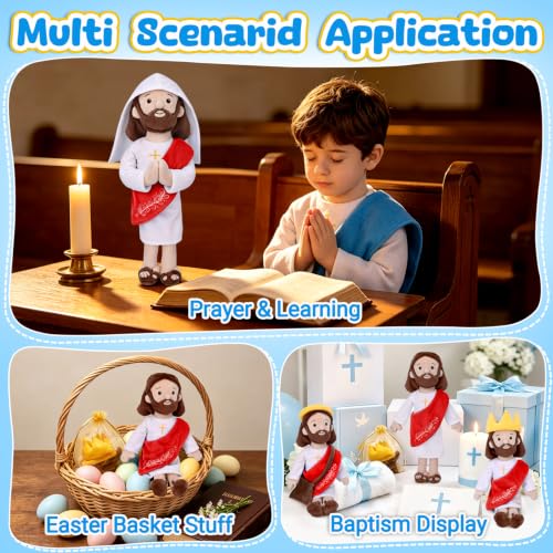 Dressable Jesus Plush, Keepsake Toy for Baptism, Easter & Christmas (Red) - color: Red