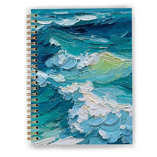 GDJIEGBC Blue Coastal Beach Notebook 5.5x8.3in - color: Color F