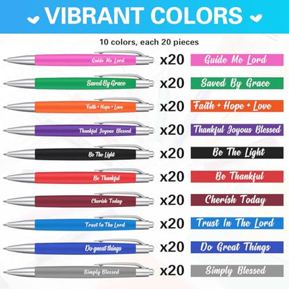 Gueevin 200 Pcs Inspirational Pens Employee Gift, Christian Style - style: Christian Style