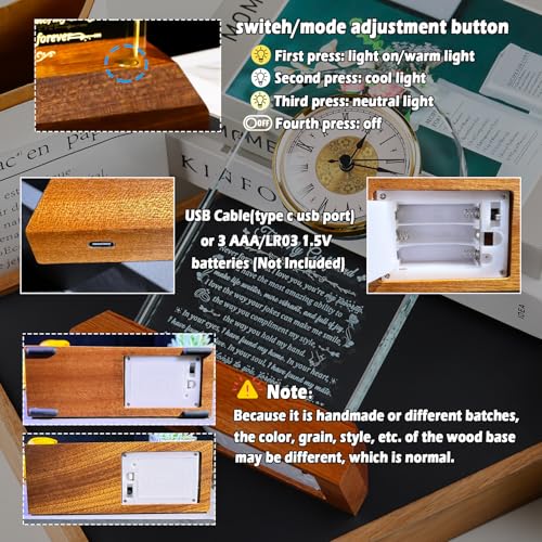 Arikyrist Glass Clock Gifts for Girlfriend from Boyfriend on Anniversary - color: Girlfriend