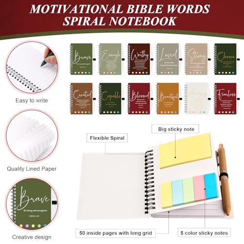 60 Sets Christian Gifts Bulk Prayer Journal, Pen, Bright Color, Simple - color: Bright Color, size: Simple