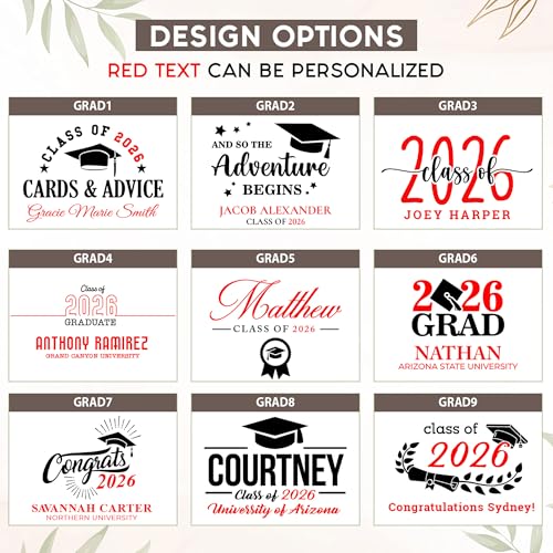 Personalized Graduation Keepsake Box, High School & College Grad Gift - style: 4. Graduation Designs