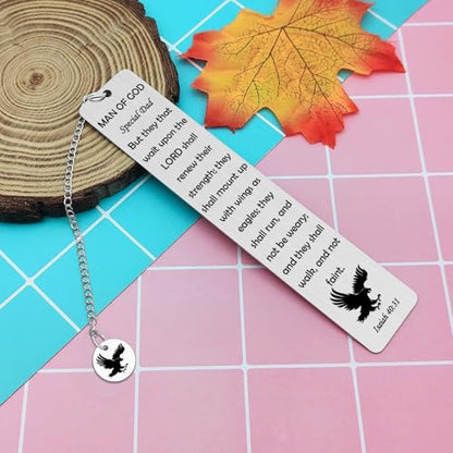 Bible Verse Metal Bookmark for Men Women Inspirational Scripture Bookmarks Religious Gifts Inspirational Christian Bookmark for Women Men Reading Lover Bible Book Markers for Classroom Church