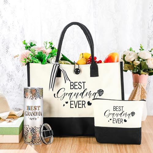Silkfly 3 Pcs Best Grandma Ever Gifts Set for Thanksgiving Christmas Day - style: Best Grandma Ever