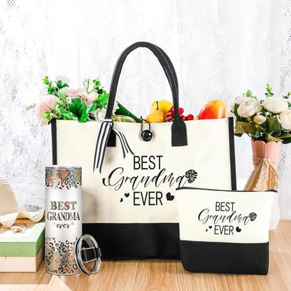 Silkfly 3 Pcs Best Grandma Ever Gifts Set for Thanksgiving Christmas Day - style: Best Grandma Ever