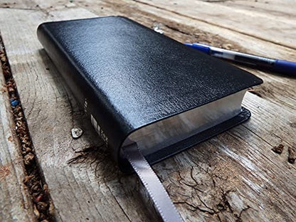 NIV, Pocket Thinline Bible, Bonded Leather, Black, Red Letter, Comfort Print