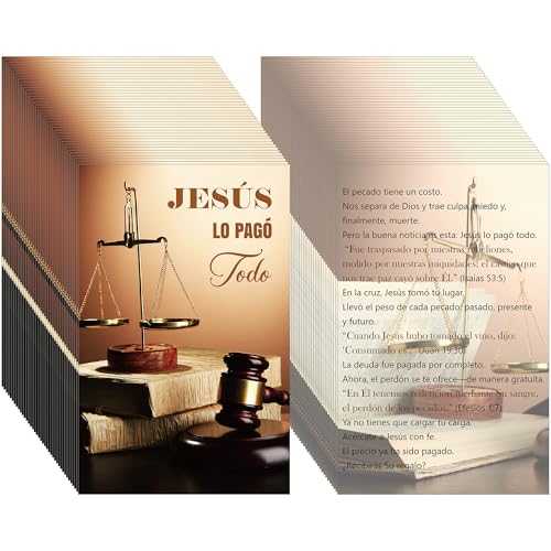 Spanish Gospel Tract Cards Jesús Lo Pagó Todo, Evangelism Scripture Cards - color: Jesús Lo Pagó Todo