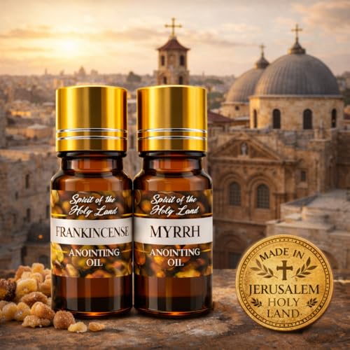 Biblical Myrrh & Frankincense Anointing Oil from Jerusalem 2 Bottles x 10ml