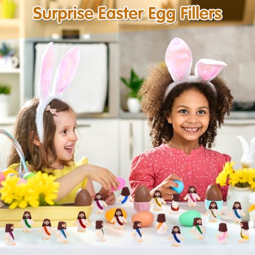 100 Pcs Little Jesus Figures, Jesus Loves You Figures, Mini Jesus in Bulk