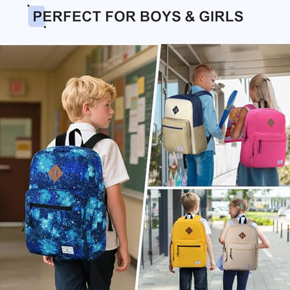VX VONXURY Kids Backpack for School Travel,16.7 Inch Lightweight Bookbag - color: Galaxy Blue