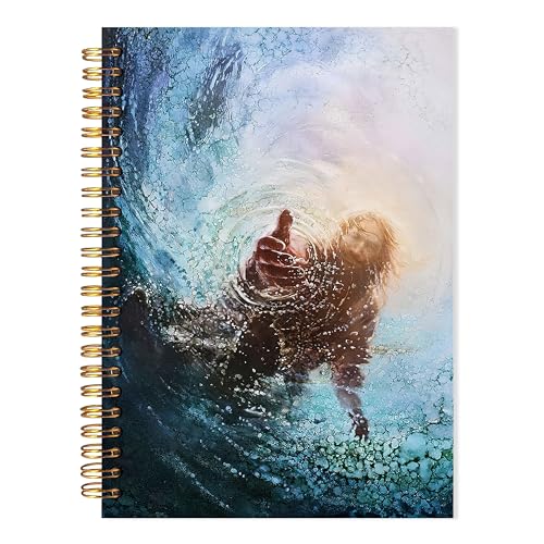Christian Jesus Notebook, Hand of God Jesus Journal, Bible Verse Journaling, Religious Scripture Journal, Church Notes Notebook, Christian Faith Gifts for Women Men, 5.5x8.3 - color: YhSj 3