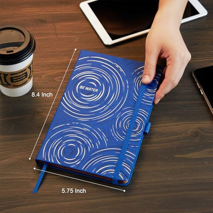 Comix Aesthetic Lined Journal for Writing, 192 Pages, 100GSM Paper, A5 Size - color: Dark Blue
