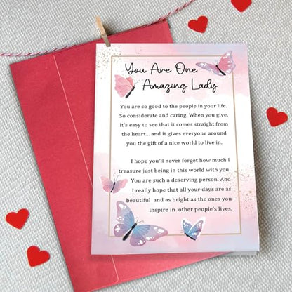 Heartfelt Appreciation Card for Women, Sentimental Birthday Gift for Wife Girlfriend, Friendship Card for Bestie Sister, You Are a Amazing Lady - color: You Are a Amazing Lady