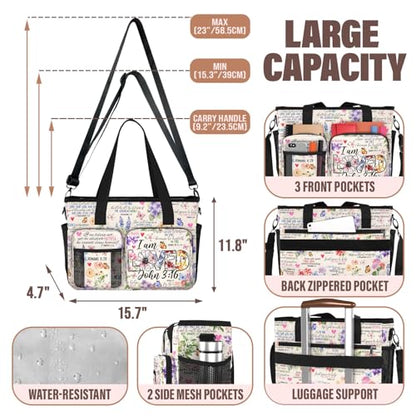 Christian Work Bag for Women Faith Based Gift for Church Tote - color: I Am Loved