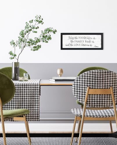 Bible Verse Quotes Christian Wall Art 6" x 15" - color: Bless The Food Before Us