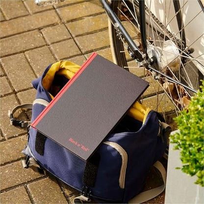 Black n' Red Notebook, Business Journal, 11-3/4" x 8-1/4", 96 Sheets, Ruled, Optik Paper, Hardcover, Casebound, Black (D66174) - size: 1 Count, style: Large