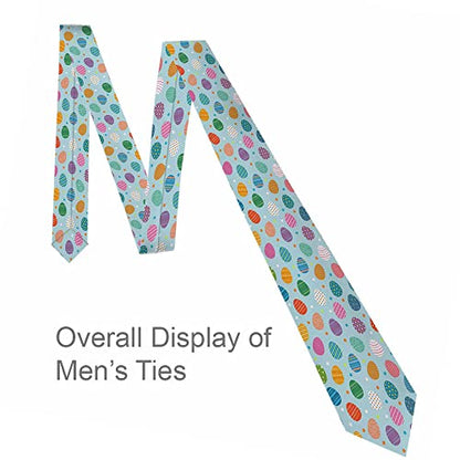 Men's Ties Novelty Tie Necktie for Men Teen Boys Multicolor Tie Party Holiday Thanksgiving Christmas - color: Easter Eggs Blue