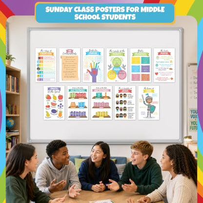 Sproutbrite 12 Pack 12'' x 16'' Educational Sunday School Posters - color: Sunday School Poster
