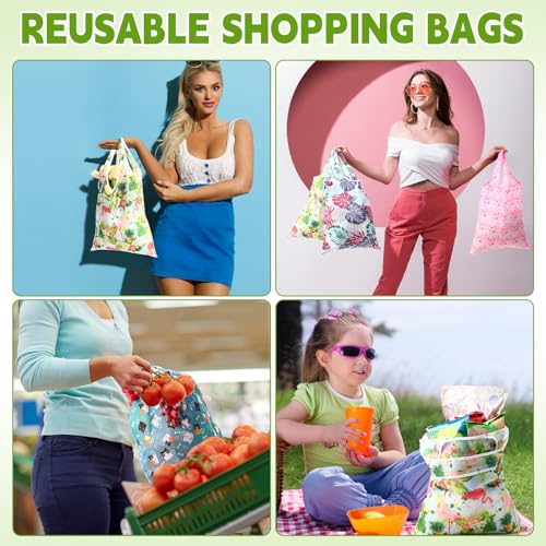 Paterr 24 Pcs Reusable Grocery Shopping Bags Foldable Bulk - style: Classic Style