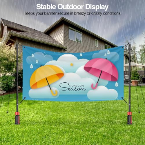 EMART Adjustable Banner Holder, Portable Outdoor Advertising Display Stand