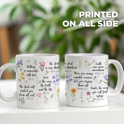 Christian Gifts for Women, Christian Coffee Mugs for Women with Bible Verse, Religious Coffee Mugs, Biblical Inspirational Mug for Friends in Faith, Mom, Grandma, Sister - color: Christian 01