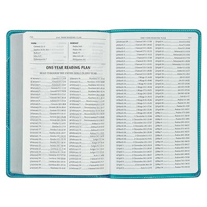 KJV Holy Bible, Gift Edition for Girls/Teens King James Version, Faux Leather Flexible Cover, Teal Butterfly (KJV Gift Editions)