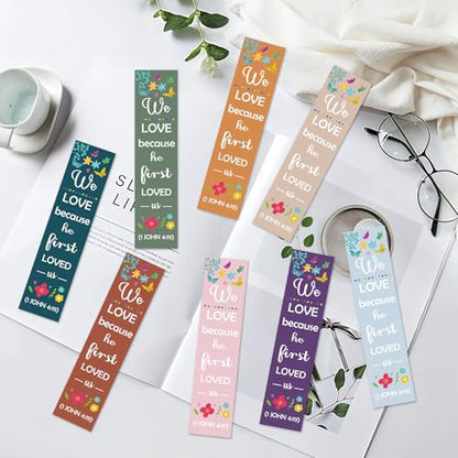 Christian Gifts for Women Men 8 Pieces Christian Scripture Bookmarks Encouragement Inspirational Gift Catholic Spiritual Bible Verses Gift for Mom Dad Daughter Son Sister Friends Paper Bookmarks - color: Inspirational Bookmark