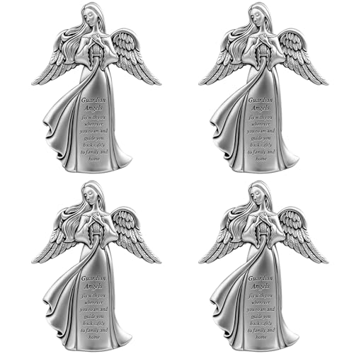 PloreWay Guardian Angel Sun Visor Clip 4 Pack: A Symbolic Travel Companion for Your Safety and Protection - size: 4 Pack