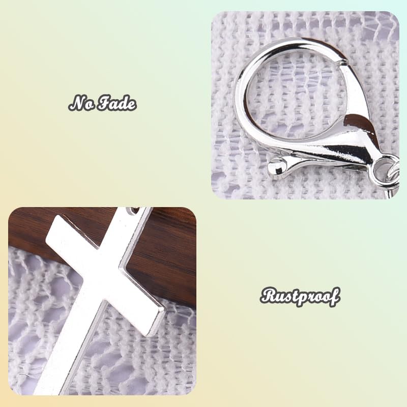 YALLNASL Cross Purse Charm for Handbag Purse Cross Keychain Accessories for Women Men Religious Christian Birthday Gift Ideas - color: Silver