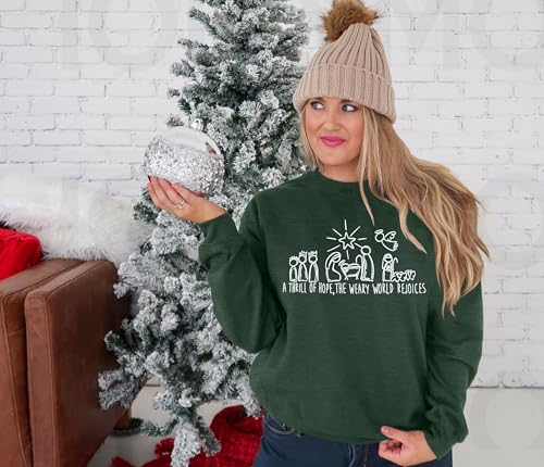 FAYALEQ Christmas Sweatshirt for Women Merry Christmas Shirt Xmas Tops - color: Green, size: Small