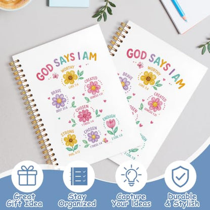 Inspirational Christian Notebook Journal for Women, 5.5x8.3 - color: white-Christian Inspirational
