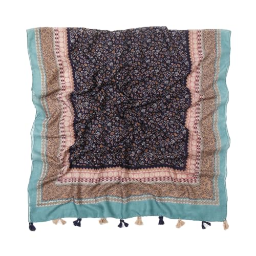 Yeieeo Boho Scarf for Women Lightweight Floral Printed Scarf Fall Winter Fashion Fringed Shawl - color: Floral 10