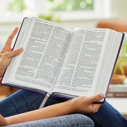 KJV Giant Print End-of-Verse Reference Bible, Brown Leathersoft, Red Letter, Comfort Print