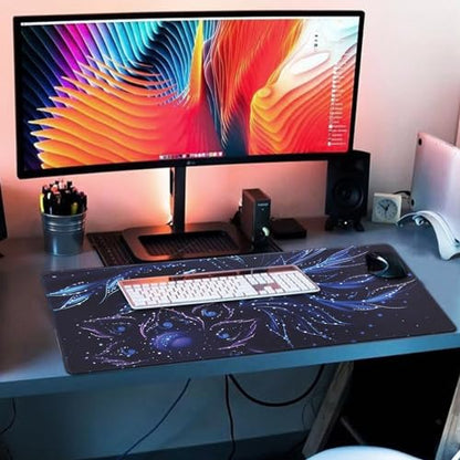 XXL Gaming Mouse Pad 35.4x15.7 Professional Large Mouse Pad & Computer Game Mouse Mat-90x40 Flowershape - color: Flowershape, size: 35.4L x 15.7W inches