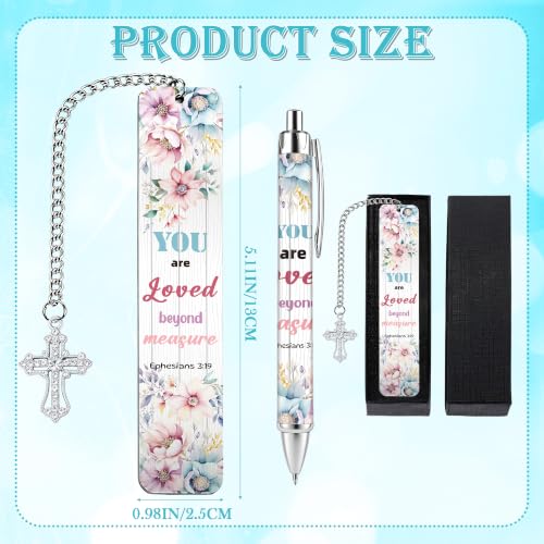 Bible Book Mark for Women, You are Loved Metal Christian Gift Set with Pen - style: You Are Loved
