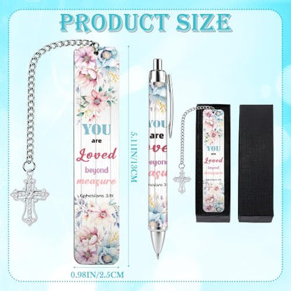 Bible Book Mark for Women, You are Loved Metal Christian Gift Set with Pen - style: You Are Loved