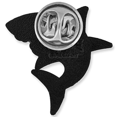 PinMart Ocean & Sea Animal Enamel Lapel Pins for Hats, Jackets & Bags - color: Shark Black Dye Plated, size: 5 Pack