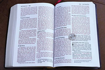 NIV, Thinline Bible, Giant Print, Bonded Leather, Burgundy, Red Letter, Comfort Print