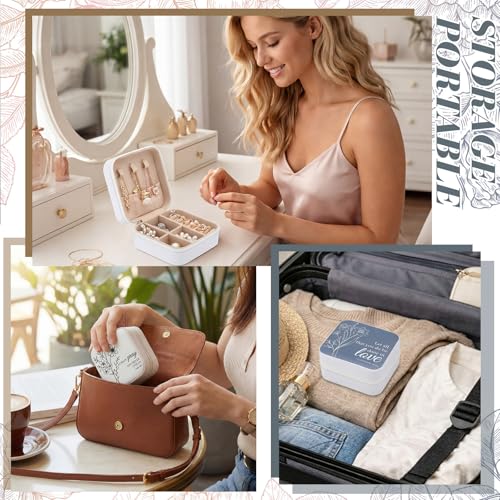 Tondiamo 10 Pcs Christian Gift for Women Religious Jewelry Case Travel Bulk - color: Boho Christian