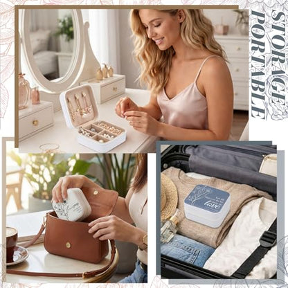 Tondiamo 10 Pcs Christian Gift for Women Religious Jewelry Case Travel Bulk - color: Boho Christian