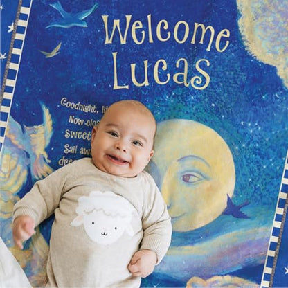 I See Me! Personalized Blanket – Custom Name Gift for Baby, Baptism or Christening – Sherpa Throw Blanket