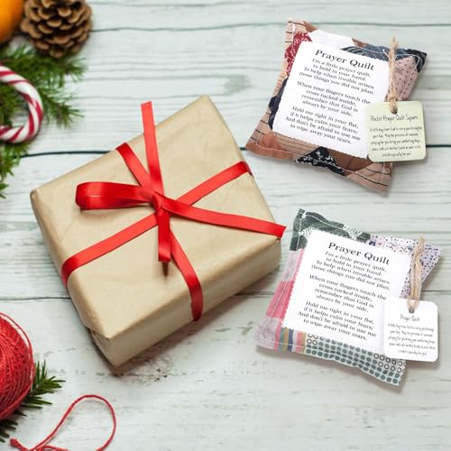 Fanfanwin 2 Pack Prayer Quilt with Cross, Mini Patchwork Scripture, Classic - style: Classic