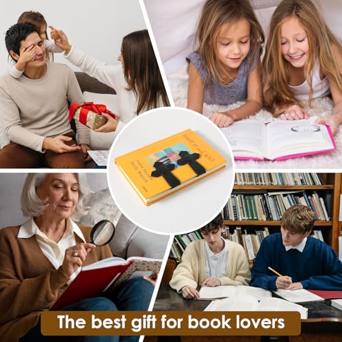 KINIVA Leather Magnetic Bookmarks for Women Men Book Lovers, Page Markers Gifts for Bible Students Teachers Reading (Cross-Black-2pcs) - style: Cross-Black-2pcs