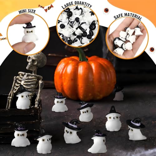 50 Pcs Halloween Mini Resin Figures Bulk Resin Witch Hat Owl Figures - style: Owl